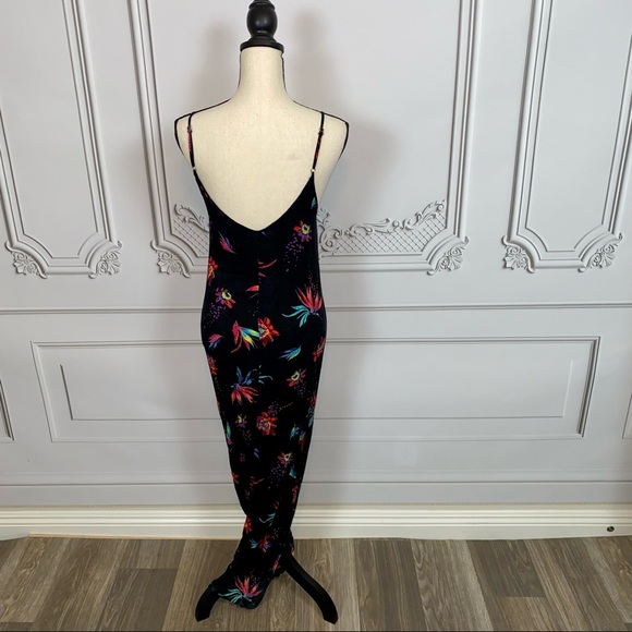 Rusty Long Black Fitted Front Button Up Dress | Size M - Picture 8 of 11